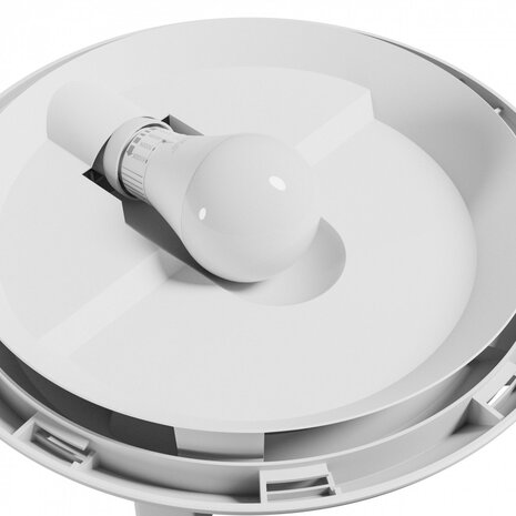 Spectrum LED-armaturlampe - NYMPHEA OMNI - E27 - IP65 IK08 - Rund - Hvid | Maks. 13W LED