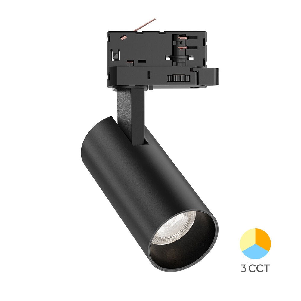 Braytron LED-skinnespot – sort – 15 W, 1560 lm – 3CCT 3000 K/4000 K/6000 K | 3-faset, universel