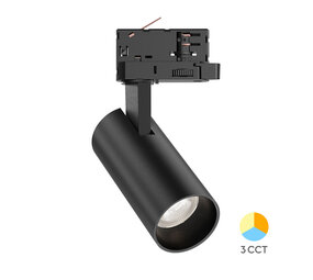 Braytron LED-skinnespot – sort – 15 W, 1560 lm – 3CCT 3000 K/4000 K/6000 K | 3-faset, universel
