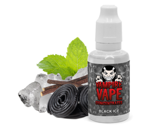 black ice flavour concentarte 30ml by vampire vape Black Ice Aroma: Eine Mischung aus BlackJack und Ice Menthol