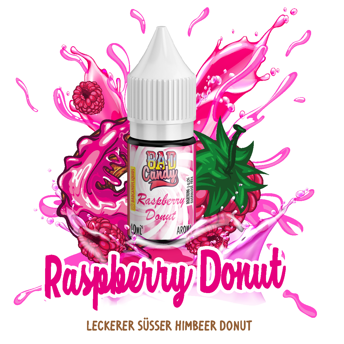 Raspberry Donut 10 ml Aroma von Bad Candy Liquids - Dann lieber dampfen