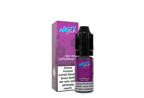 Nasty Juice ASAP Grape Nikotinsalz Liquid 20 mg von Nasty Juice - Fertig Liquid für die elektrische Zigarette