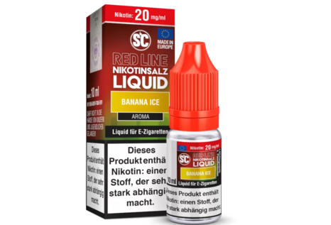 SC Nic-Salt Liquids Red Line Banana Ice Liquid von SC - Fertig Liquid für die elektrische Zigarette