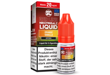 SC Nic-Salt Liquids Red Line Orange Vanilla Liquid von SC - Fertig Liquid für die elektrische Zigarette