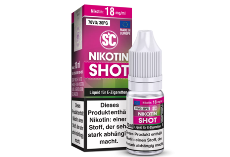 SC Nikotin Shot 10 ml - 70/30 VPG mit 18 mg/ml Nikotin Base von SC