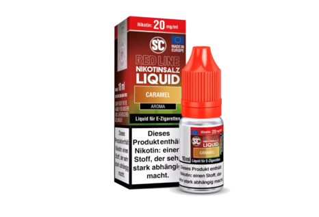 SC Nic-Salt Liquids Red Line Caramel Liquid von SC - Fertig Liquid für die elektrische Zigarette