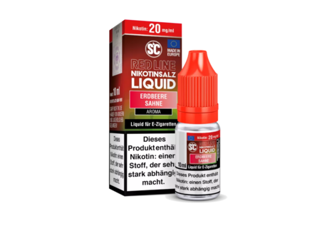 SC Red Line Erdbeer Sahne Liquid von SC - Fertig Liquid für die elektrische Zigarette