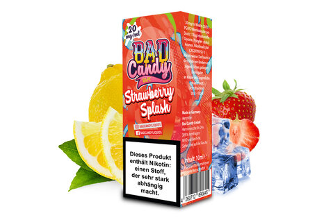 Bad Candy Liquids Strawberry Splash NicSalt Liquid von Bad Candy Liquids - Fertig Liquid für die elektrische Zigarette