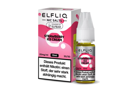 Elfliq by Elfbar Strawberry Ice Cream Liquid von Elfliq by Elfbar - Fertig Liquid für die elektrische Zigarette