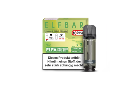 Elfbar Pear Elfa CP Pod(2 Pods mit 2ml Liquid) von Elfbar - Fertig Liquid für die elektrische Zigarette