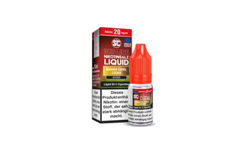 SC Nic-Salt Liquids Red Line Banana Swirl Cookie Liquid von SC - Fertig Liquid für die elektrische Zigarette