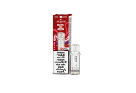 SKE Cherry ICE Crystal Plus Pod (2 Pods mit 2ml Liquid) von SKE - Fertig Liquid für die elektrische Zigarette