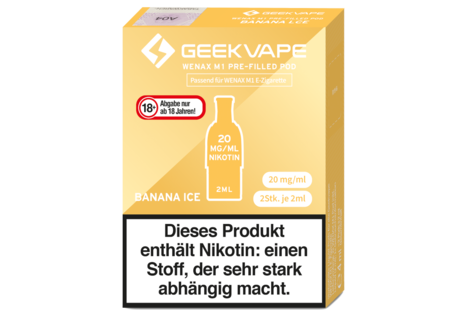 GeekVape Banana Ice Wenax M1 Pre - Fertig Liquid für die elektrische Zigarette