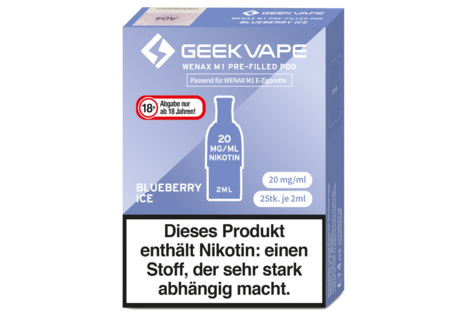 GeekVape Blueberry Ice Wenax M1 Pre - Fertig Liquid für die elektrische Zigarette