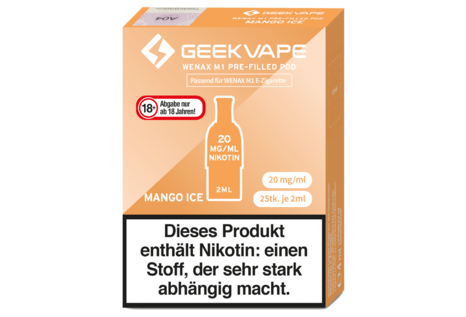 GeekVape Mango Ice Wenax M1 Pre - Fertig Liquid für die elektrische Zigarette