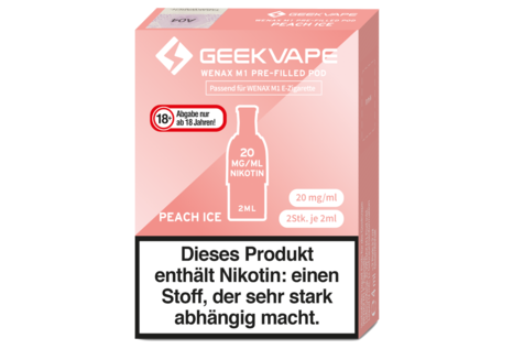 GeekVape Peach Ice Wenax M1 Pre - Fertig Liquid für die elektrische Zigarette