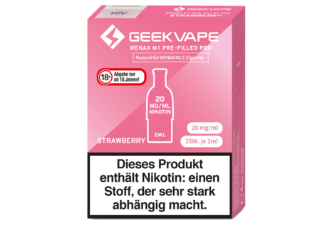 GeekVape Strawberry Wenax M1 Pre - Fertig Liquid für die elektrische Zigarette