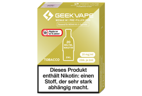 GeekVape Tobacco Wenax M1 Pre - Fertig Liquid für die elektrische Zigarette