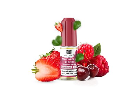 Bar Juice 5000 Strawberry Cherry Raspberry NicSalt Liquid von Bar Juice 5000 - Fertig Liquid für die elektrische Zigarette