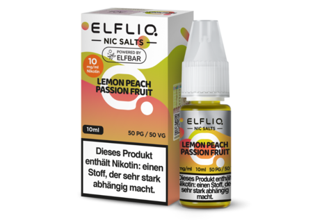Elfliq by Elfbar Lemon Peach Passionfruit Liquid von Elfliq by Elfbar - Fertig Liquid für die elektrische Zigarette