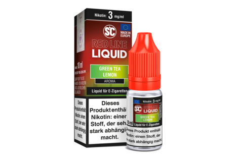 SC Red Line Green Tea Lemon Freebase Liquid von SC - Fertig Liquid für die elektrische Zigarette