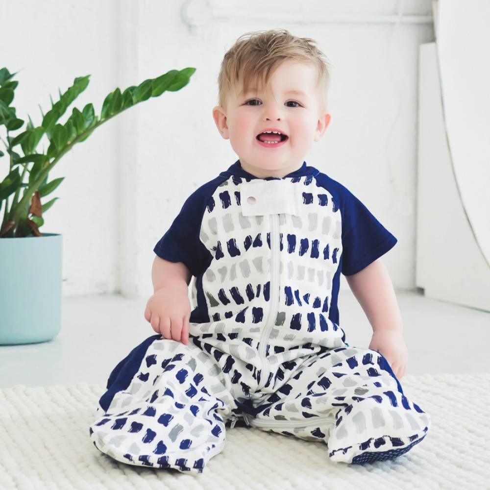 ErgoPouch + Sleepsuit navy paint 1.0 tog 2-12mnd