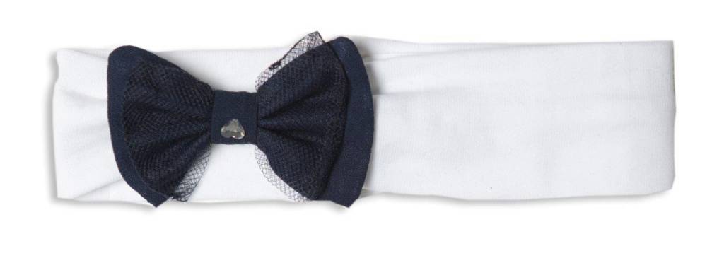 First Collection ° Haarband Navy Blue Bow Swarovski
