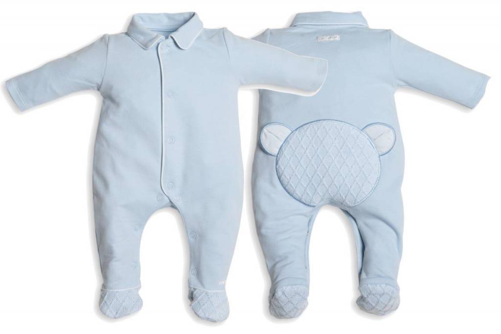 First Collection - Voetpakje knitted teddy on back