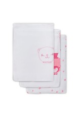 Jollein + Hydrofiel Washandje Funny Bear Pink (3pack)