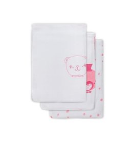 Jollein + Hydrofiel Washandje Funny Bear Pink (3pack)