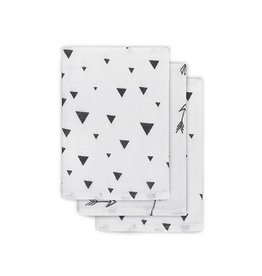 Jollein + Hydrofiel Washandje Indians Black & White (3pack)