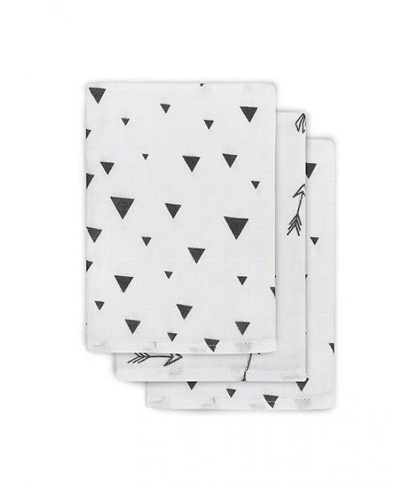 Jollein + Hydrofiel Washandje Indians Black & White (3pack)