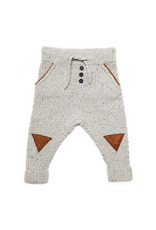 Sproet & Sprout - Triangle knee patches - Light grey melange knit