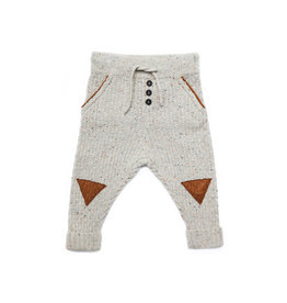 Sproet & Sprout ° Triangle knee patches - Light grey melange knit