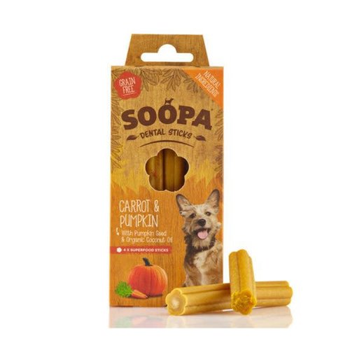 Soopa Dental sticks Pompoen & Wortel 4 stuks