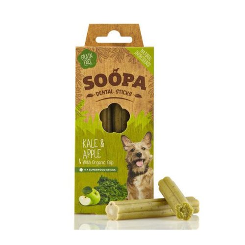 Soopa Dental sticks Boerenkool & Appel 4 stuks