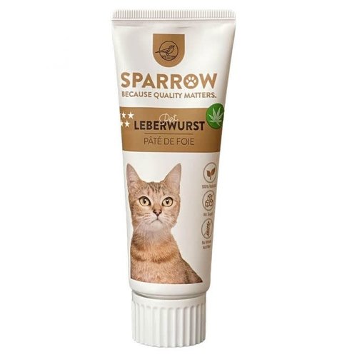 Sparrow Pet Leverworstpasta met CBD voor katten 75g