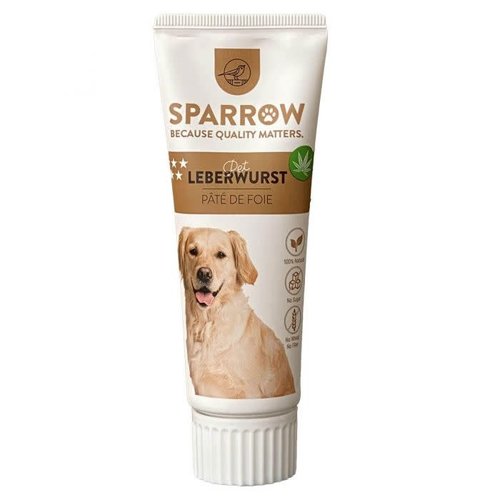 Sparrow Pet Leverworstpasta met CBD voor honden 75g