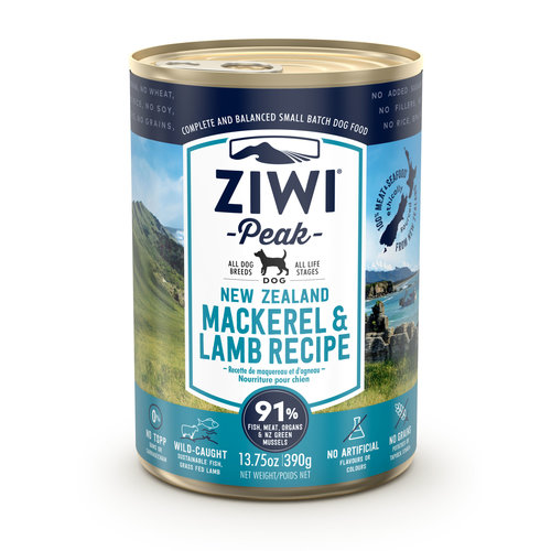 Ziwipeak Dog blik Mackerel & Lamb 390 gram