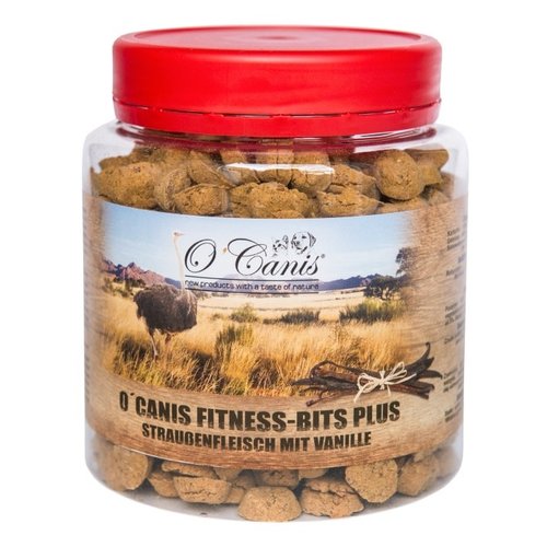 O'Canis Trainerbits Plus Struisvogel met Vanille 300 gram