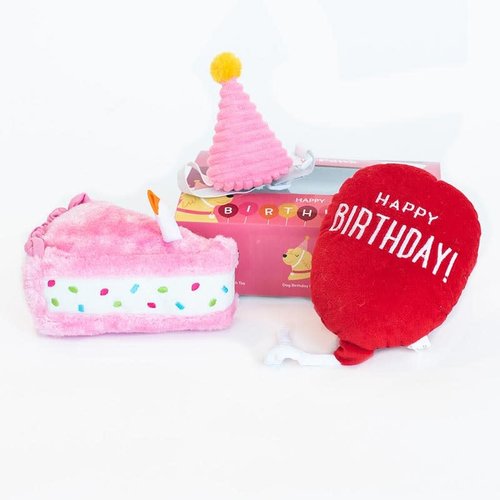 ZippyPaws Pup Birthday Box Pink