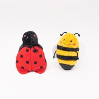 Crinkle 2-pack Bee and Ladybug