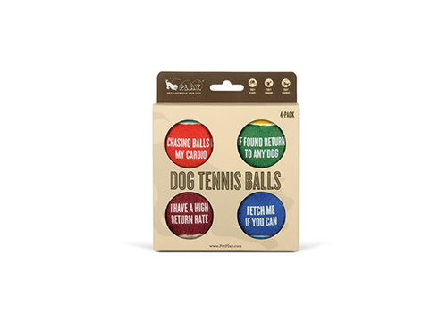 P.L.A.Y. Dog Tennis Balls 4-pack