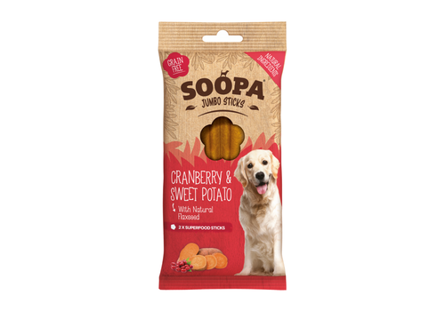 Soopa Jumbo Dental sticks Cranberry & Zoete Aardappel 2 stuks