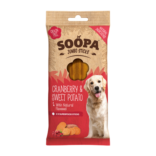 Soopa Jumbo Dental sticks Cranberry & Zoete Aardappel 2 stuks