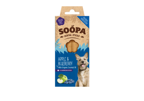 Soopa Dental stick Appel & Bosbes 4 stuks