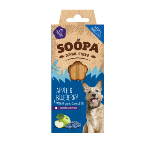 Soopa Dental sticks Appel & Bosbes 4 stuks