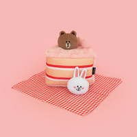 Zippy Burrow – Brown and Cony in Cake