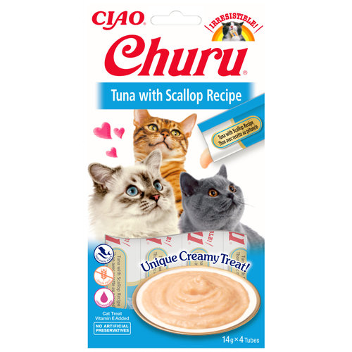 Inaba Churu Cat Tuna With Scallop