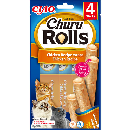 Inaba Churu Rolls Cat Chicken Wraps